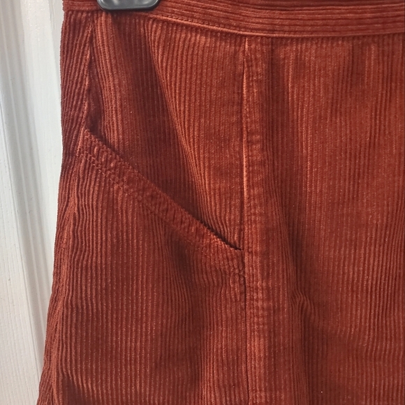 asos DESIGN Petite Cord Micro Mini Skirt in Rust Orange Size 8P - Picture 6 of 7